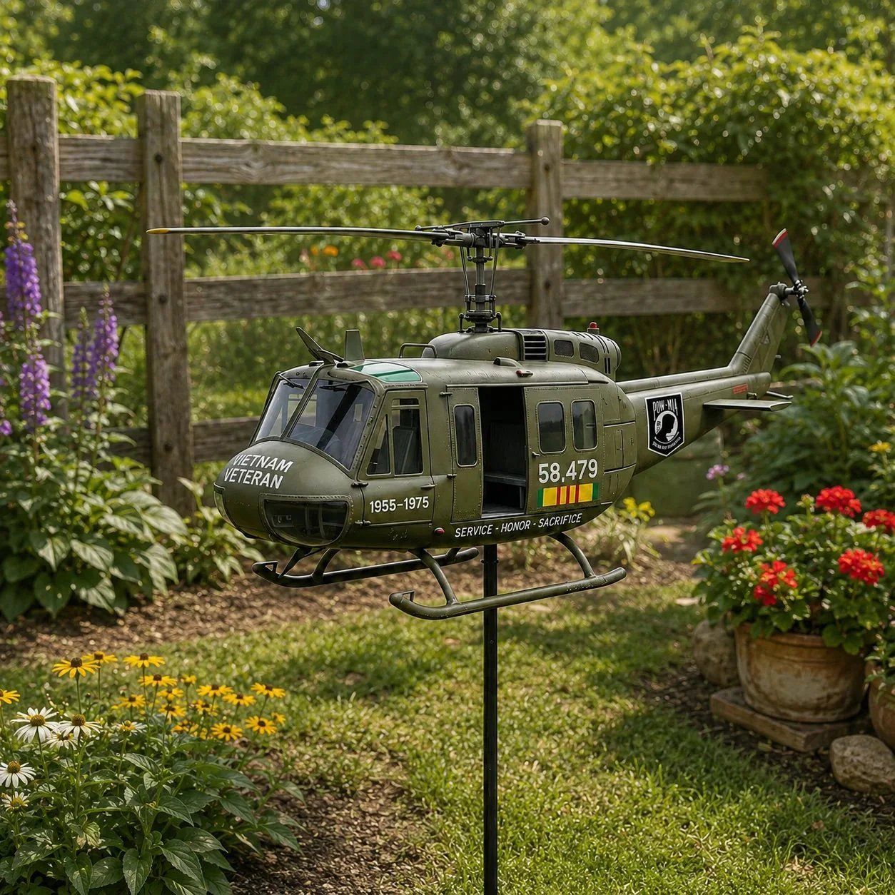 ๐Last Day Promo: 49% OFF ๐๏ธ-Vietnam Veteran UH-1 Helicopter Wind Spinner